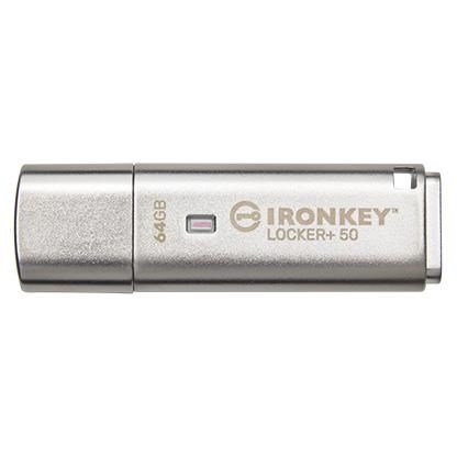 Kingston Kingston Flash Disk IronKey 64GB IKLP50 Locker+ 50 AES USB, w/256bit Encryption