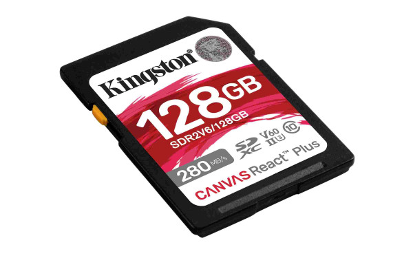 Kingston Kingston SDXC karta 128GB Canvas React Plus, UHS-II, U3, V60, R:280/W:100MB/s