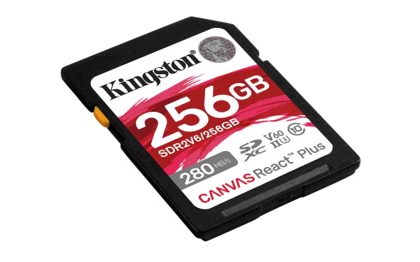 Kingston Kingston SDXC karta 256GB Canvas React Plus, UHS-II, U3, V60, R:280/W:150MB/s