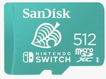 SanDisk SanDisk MicroSDXC karta 512GB for Nintendo Switch (R:100/W:90 MB/s, UHS-I, V30,U3, C10, A1) licensed Product,Super Mario