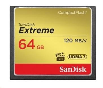 SanDisk SanDisk Compact Flash 64GB Extreme (R:120/W:85 MB/s) UDMA7