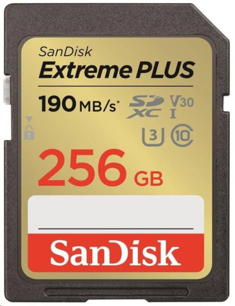 SanDisk SanDisk SDXC karta 256GB Extreme PLUS (R 190 MB/s  W130 MB/s Class 10, UHS-I U3 V30)