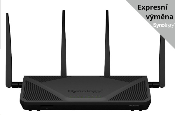 Synology Synology RT2600AC MESH WiFi5 router (AC2350,2,4GHz/5GHz,4xGbELAN,1xGbEWAN,1xUSB2.0,1xUSB3.0,1xSD)