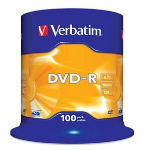 Verbatim VERBATIM DVD-R(100-Pack)Spindle/General Retail/16x/4.7GB
