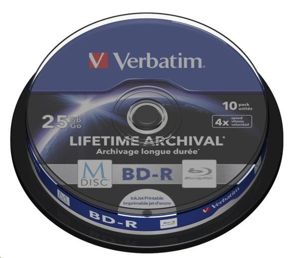 Verbatim VERBATIM MDisc BD-R(10-pack)Spindle/4x/25GB