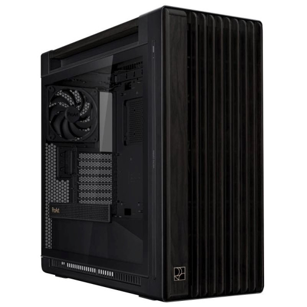 ASUS Taiwan ASUS case PROART PA602 WOOD TG PWM BLACK, Mid Tower, průhledná bočnice, černá