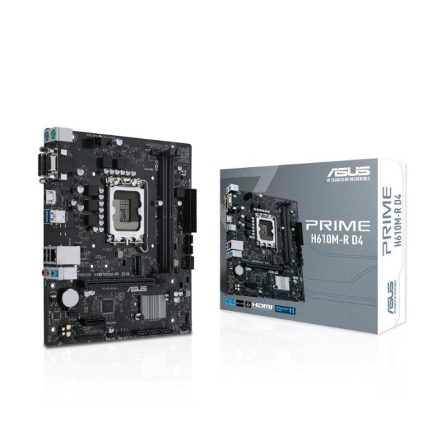 ASUS Taiwan ASUS MB Sc LGA1700 PRIME H610M-R D4-SI, Intel H610, 2xDDR4, 1xHDMI, 1xDVI, 1xVGA, mATX
