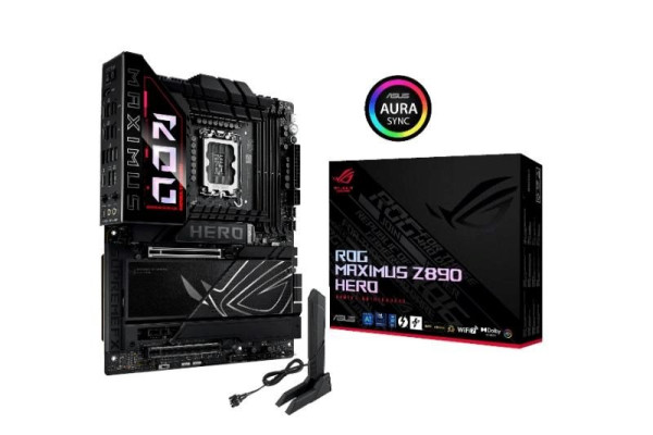 ASUS Taiwan ASUS MB Sc LGA1851 ROG MAXIMUS Z890 HERO, Intel Z890, 4xDDR5, 1xHDMI, 2xThunderbolt, WI-FI, ATX