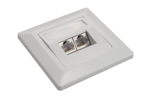 Solarix Solarix Zásuvka Solarix CAT6 STP 2 x RJ45 pod omítku bílá SX9-2-6-STP-WH