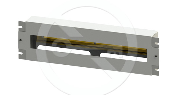 Solarix Solarix Instalační panel 3U s DIN lištou do 19" rozvaděče, RAL 7035, RAIL-3U-DIN