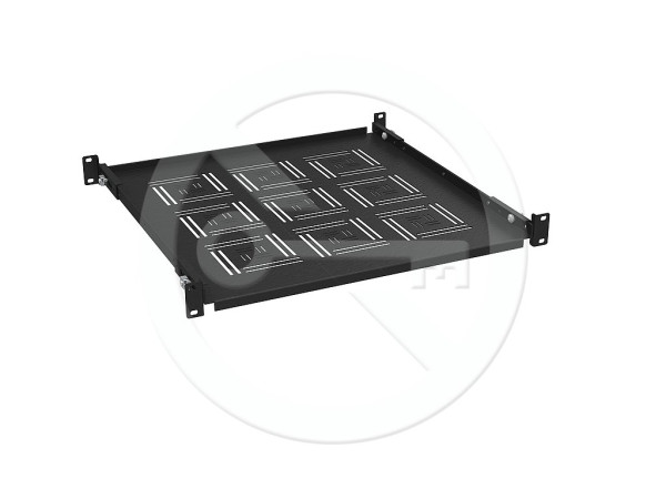 Solarix Solarix Police 19" 1U 450mm pevná BK úchyt na přední i zadní lišty UP-14-B