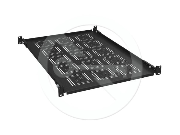 Solarix Solarix Police 19" 1U 650mm pevná BK úchyt na přední i zadní lišty UP-16-B