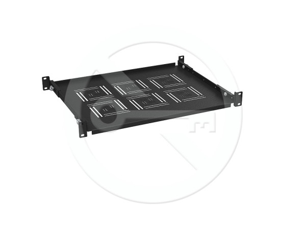 Solarix Solarix Police 19" 1U 350mm pevná BK úchyt na přední a zadní lišty UP-13-B