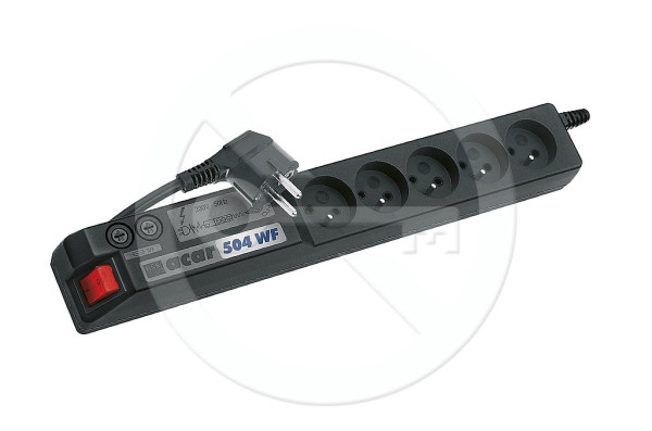 Solarix Solarix Napajeci panel ACAR A-504, 3 m, 5 pozic, s přepěťovou ochranou bez vany ACAR-A-504