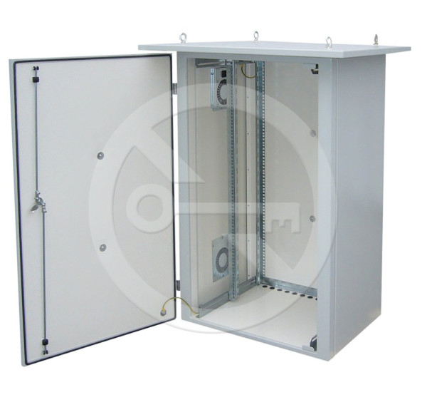 Solarix Solarix Rozvaděč termoizolovaný LC-07 15U 700x400 RAL7035 s vent. levá bočnice LC-07-15U-74-25002-0L-G