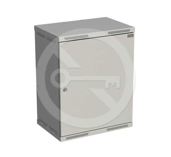 Solarix Solarix Rozvaděč nástěnný SENSA 15U 400mm, dveře plech, RAL 7035, SENSA-15U-64-21-G