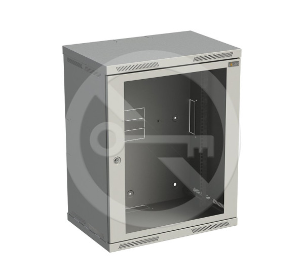 Solarix Solarix Rozvaděč nástěnný SENSA 15U 400mm, dveře sklo,RAL 7035, SENSA-15U-64-11-G