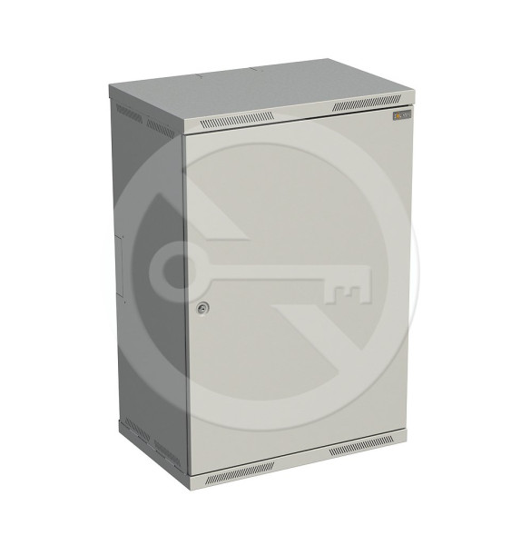 Solarix Solarix Rozvaděč nástěnný SENSA 18U 400mm, dveře plech, RAL 7035, SENSA-18U-64-21-G