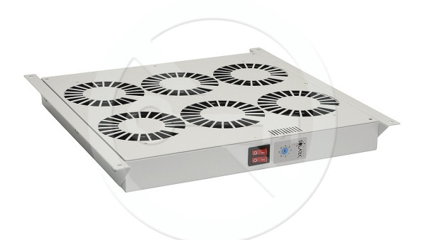 Solarix Solarix Ventilační jednotka univerzální 2 ventilátorů s termostatem RAL7035 do stropu i do dna VJ-R2