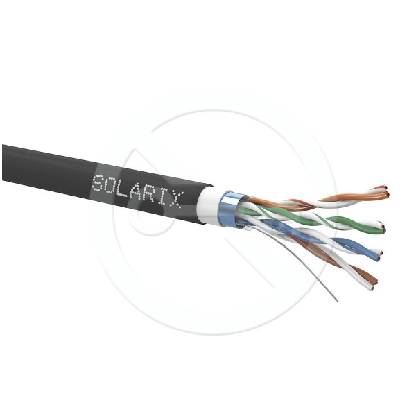 Solarix Solarix Instalační kabel Solarix CAT5E FTP PVC+PE F<sub>ca</sub> dvojitý plášť 305m/cívka SXKD-5E-FTP-PVC+PE