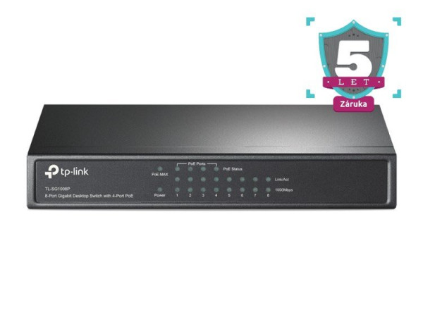 TP-LINK Czech, s. r. o. TP-Link TL-SG1008P PoE Switch