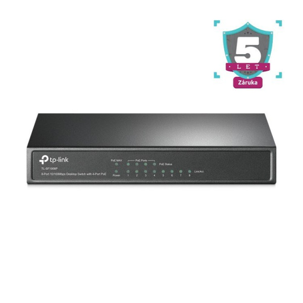 TP-LINK Czech, s. r. o. TP-Link TL-SF1008P PoE switch