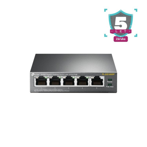 TP-LINK Czech, s. r. o. TP-Link TL-SG1005P PoE Switch