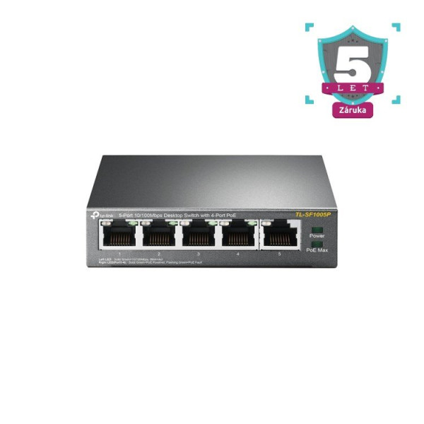 TP-LINK Czech, s. r. o. TP-Link TL-SF1005P PoE switch