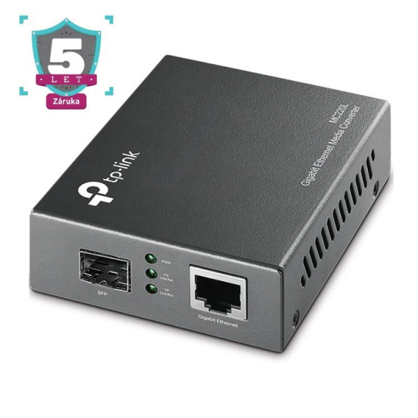 TP-LINK Czech, s. r. o. TP-Link MC220L Media konvertor, 1Gbps, 1x SFP