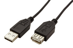 goobay goobay USB 2.0 kabel prodlužovací A-A, M-F, černý, 30cm