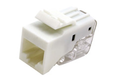 goobay goobay Keystone konektor RJ45 kat. 5e, bílý, nestíněný, 180°, montáž bez nástrojů