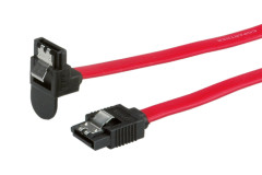 ROLINE ROLINE Kabel datový SATA 6 Gb/s, lomený dolů, západky, 1m