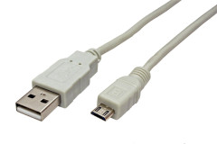 STANDARD STANDARD USB 2.0 kabel, USB A(M) - microUSB B(M), 0,8m