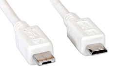 Value Value USB 2.0 kabel, microUSB A(M) - microUSB B(M), 1,8m, bílý