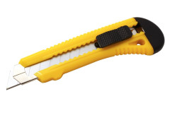 fixpoint fixpoint Lámací nůž, 18mm čepel, plastové tělo s kovovým vedením, žlutý