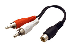 goobay goobay Kabelová redukce cinch(F) - 2x cinch(M), 0,2m