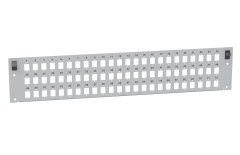 Solarix Solarix Čelo optické vany 2U pro 72 SC simplex/LC duplex/E2000 RAL7035 FP-2U-72SCS-G