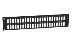 Solarix Solarix Čelo optické vany 2U pro 48p SC duplex BK, FP-2U-48SCD-B