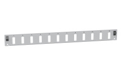 Solarix Solarix Čelo optické vany 1U pro 12 SC duplex RAL7035 s montážními otvory v2 FP2-1U-12SCD-G