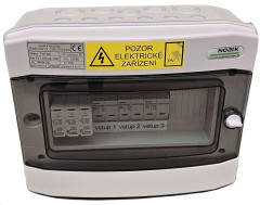 JK Elektrický rozvaděč pro FVE, 3 stringy, 1 svodič, 1000V DC