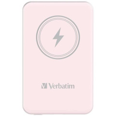 Verbatim VERBATIM Powerbanka Charge 'n' Go, Magnetická, 5000 mAh, USB-C, Růžová