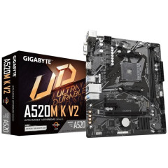 Gigabyte GIGABYTE MB Sc AM4 A520M K V2, AMD A520M, 2xDDR4, 1xHDMI, 1xVGA, mATX