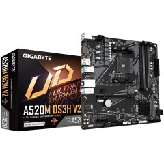 Gigabyte GIGABYTE MB Sc AM4 A520M DS3H V2, AMD A520, 4xDDR4, 1xHDMI, 1xDP, mATX
