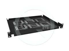 Solarix Solarix Police 19" 1U 350mm ukládací plato BK úchyt na přední lišty UP-03-B
