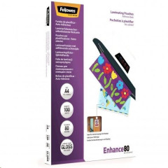 OEM Laminovací fólie Fellowes A4 80 mic samolepící, balení 100 ks