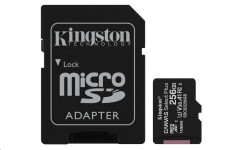 Kingston Kingston MicroSDXC karta 256GB Canvas Select Plus 100R A1 C10 Card + SD adaptér