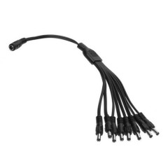 CCTV-RX Taiwan Napájecí kabel - rozbočovač spliter 1 samice - 8 samců