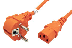 goobay goobay Kabel síťový, CEE 7/7(M) - IEC320 C13, oranžový, 5m